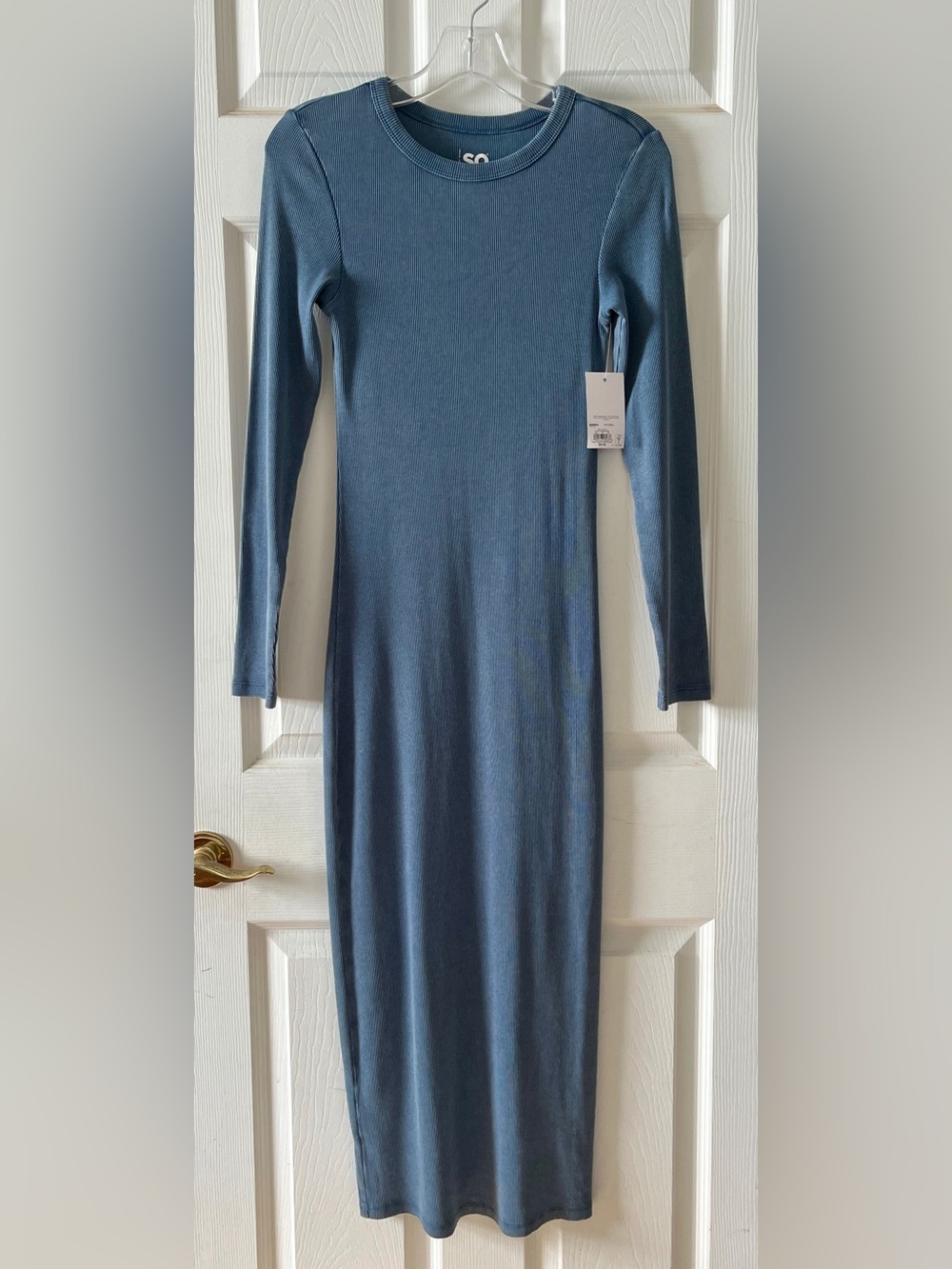 NWT Blue Midi Fitted Dress from SO